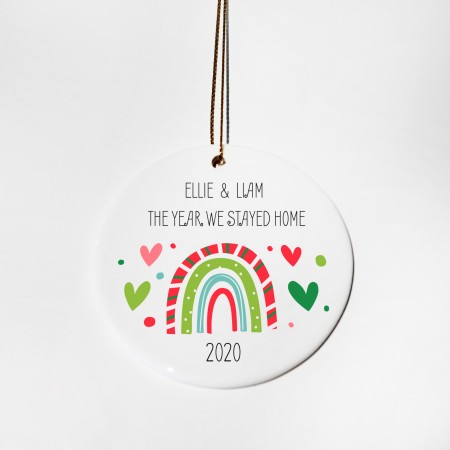 Personalised Ceramic Circle - The year we stayed home